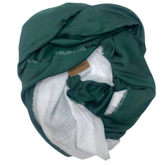 Two Tone Emerald and White
