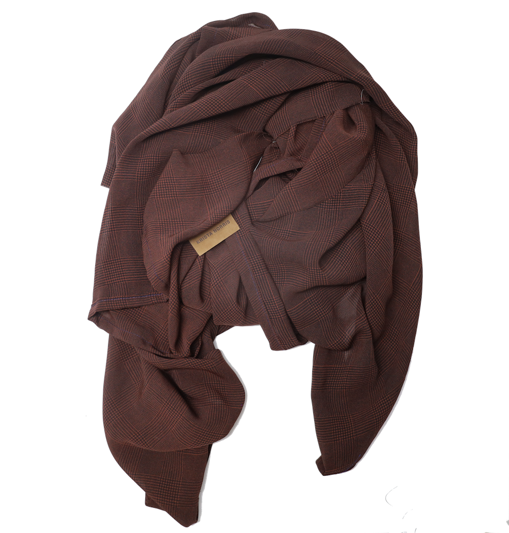 Burgundy Tartan Chiffon