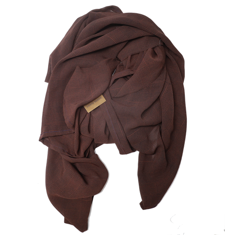 Burgundy Tartan Chiffon