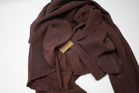 Burgundy Tartan Chiffon