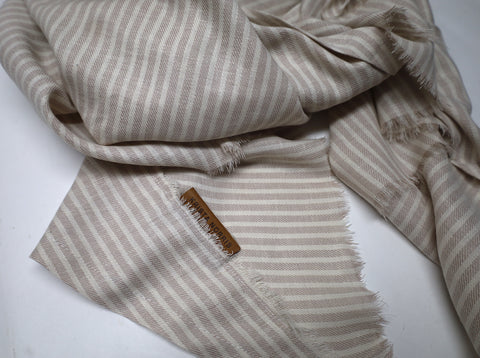 The Bali Shawl - Cream Stripe