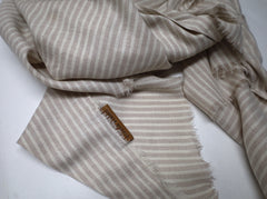 The Bali Shawl - Cream Stripe