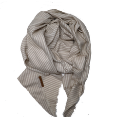 The Bali Shawl - Cream Stripe