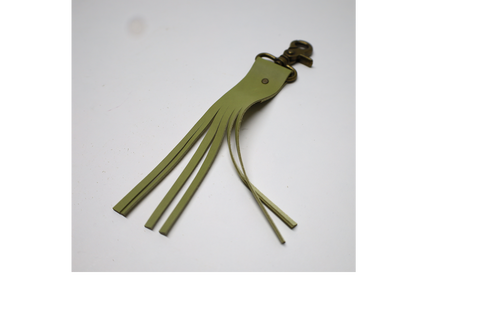 Olive Leather Keychain