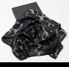 Silk Necktie - Dark Leopard