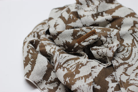 Tan Flora Wingtip Scarf - PREORDER