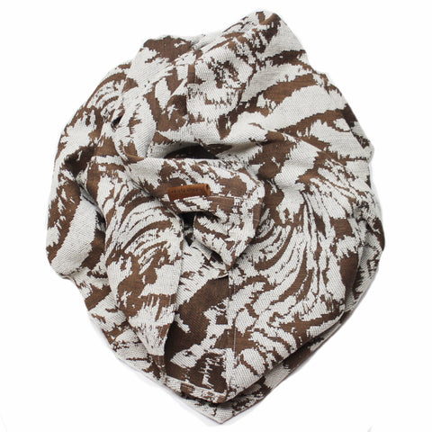 Tan Flora Wingtip Scarf - PREORDER