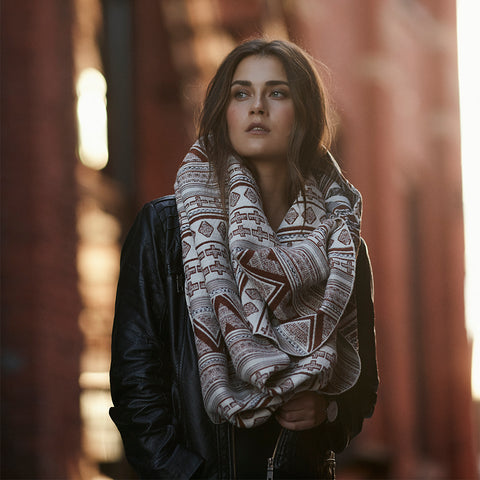 Rebel Wingtip Scarf - Burnt Orange